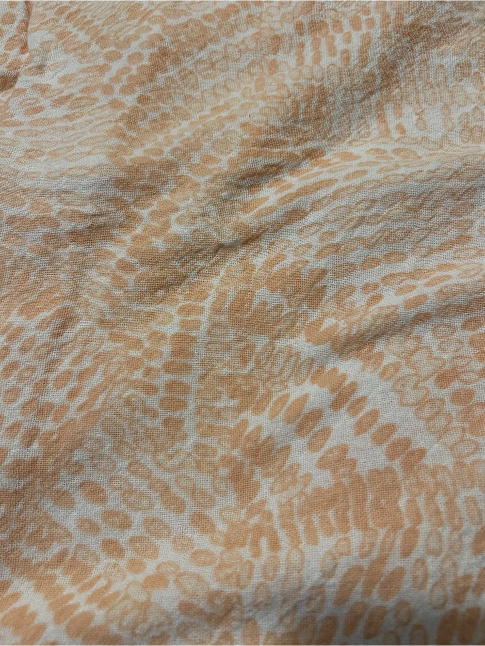 Urban Outfitters Geo Print Peach Shower Curtain